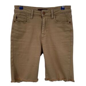 Judy Blue Summer Vibes Mid-Rise Bermuda Shorts Khaki Size Small